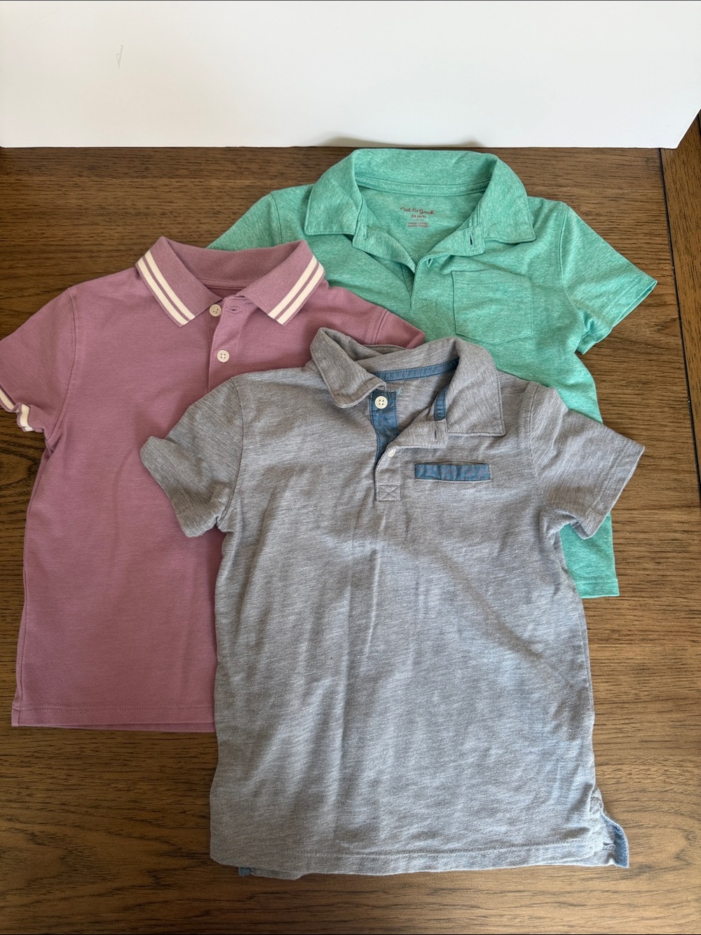 Cat & Jack Boys Polo Shirt - Purple, Green, Gray